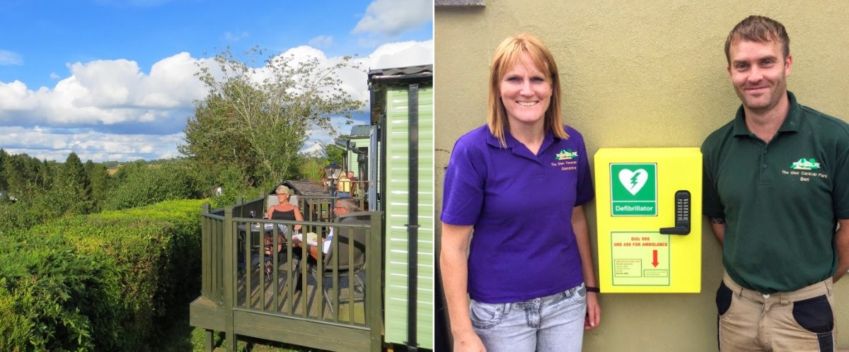 At The Glen holiday park in Shropshire (above) the defibrillator could greatly increase a victim's life chances