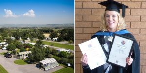 Double firsts: As Old Oaks took the top spot in the AA awards, manager Tara celebrated two student honours