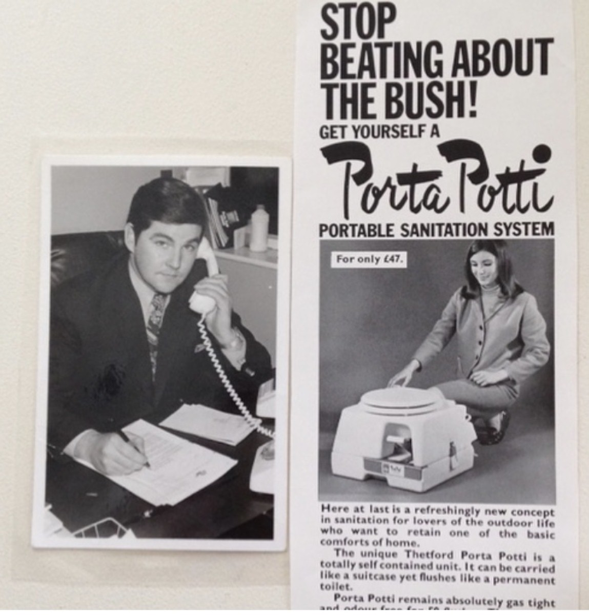 Vintage Porta Potti Advert