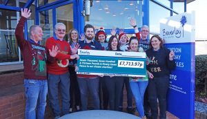 Cheque this out: a total of just over £7,700 was raised by Beverley Holidays' charity champions over the year