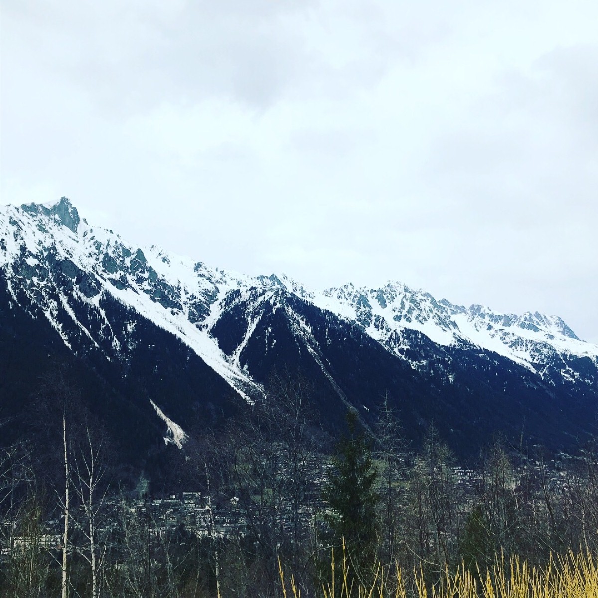 The beautiful mountain ranges of the French Alps as we make our way to Italy