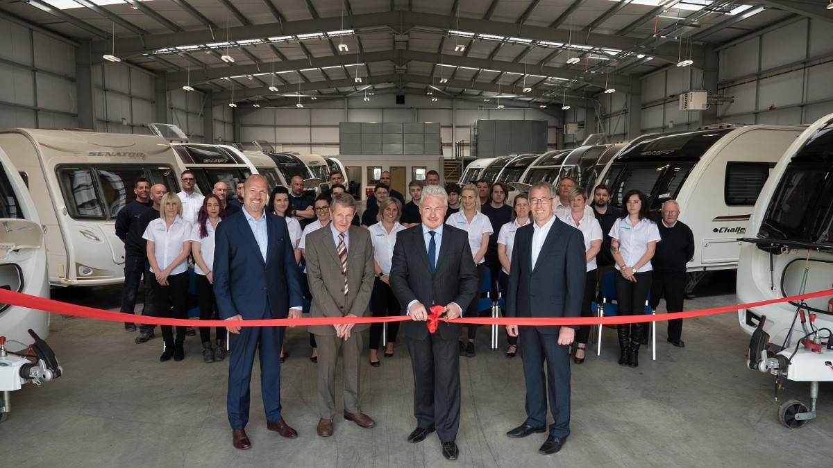 L-R: Steve Sharpe, Roger Crafts, John Lally, Ian Brown open the brand new center