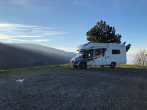 The mountain we spent a week on with the Auto-Trail's newest model