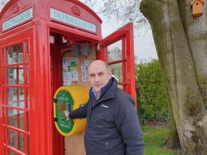 Henry Wild says the park's new defibrillator could greatly increase the life chances of a heart attack victim