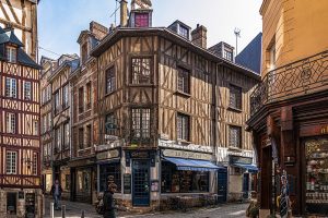 The timber-lined streets of Vieux Rouen are a sight to behold