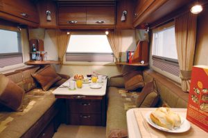 The lounge in the Auto-Sleepers Broadway EL Duo motorhome