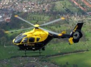 The stolen caravan pulled over when the driver realised he was being followed by a police helicopter
