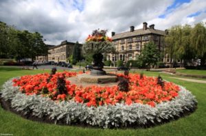 The town of Harrogate boasts `glorious` gardens and `graceful` architecture