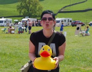Hundreds of rubber ducks are released into the River Wear for the Duck Race