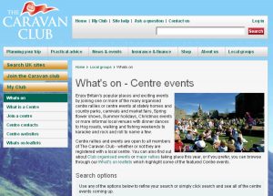 Find out what's on at your local Caravan Club centre by using the website