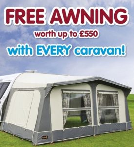 Free awnings for customers purchasing a new Elddis or Buccaneer caravan