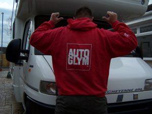 Jon Forster of caravan cleaning firm Carashine sports his official Autoglym hoodie