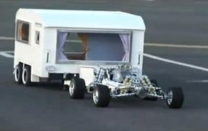 Take this model caravan for a spin round the block with a radio controlled towcar