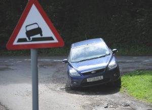 Potholes are something to watch out for when travelling over Christmas