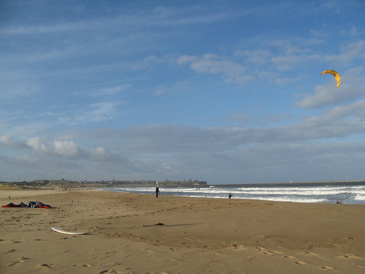 The Sandhaven caravan site is just yards from this beach (pictured)