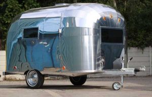 The Grasshopper is Silver Bullet Caravans' smallest model, and resembles the original Airstream Bambi