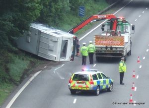 Four people were taken to hospital after the accident in Scotland