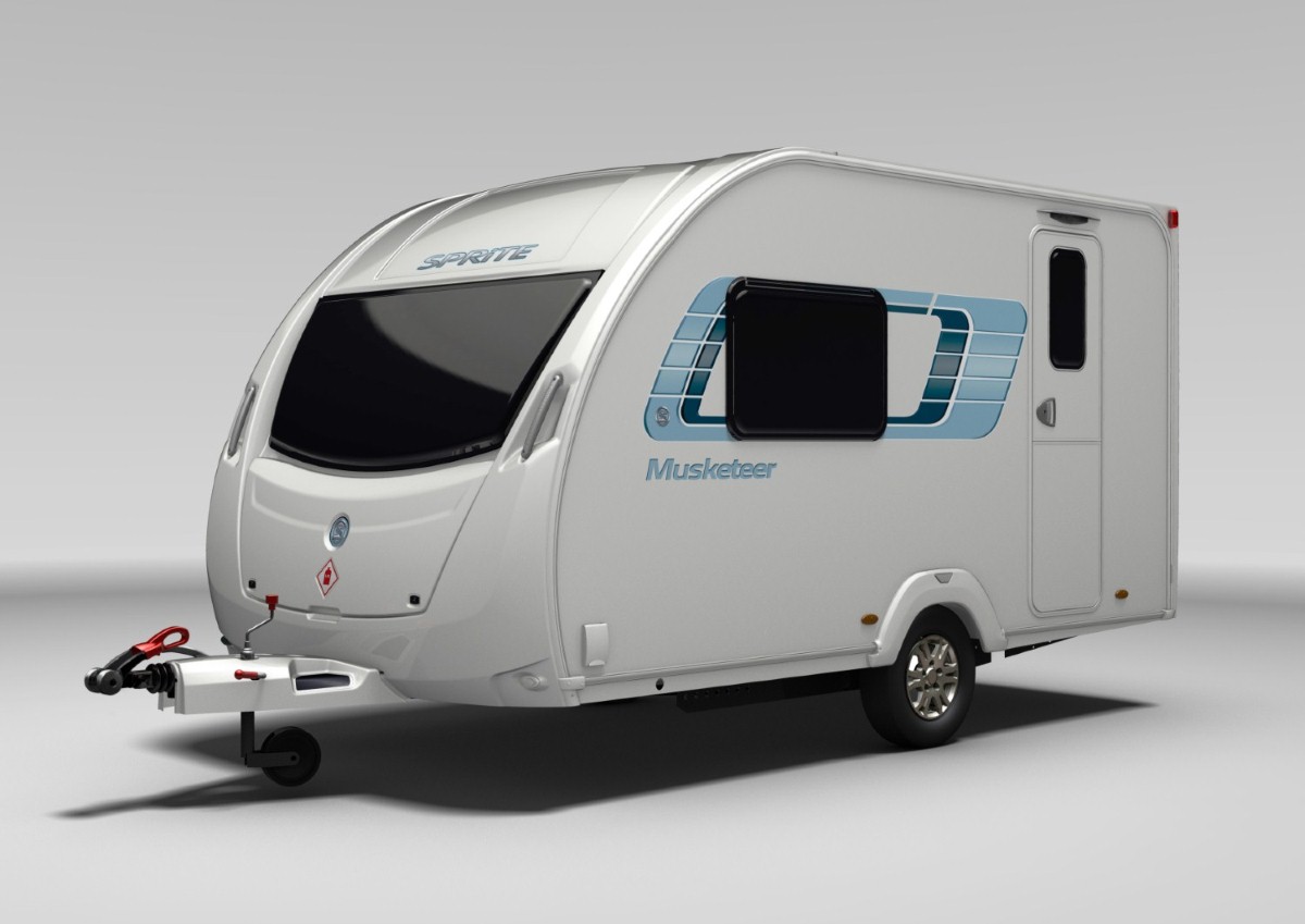 The new 2012 Sprite Caravan range features a curved front section
