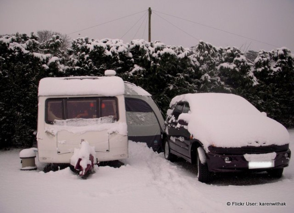 Clearing the snow off your towcar can be a substantial job