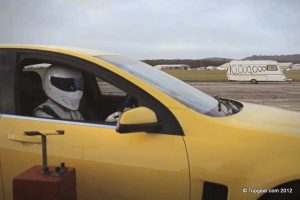 The Stig gets ready to ruin yet another caravan