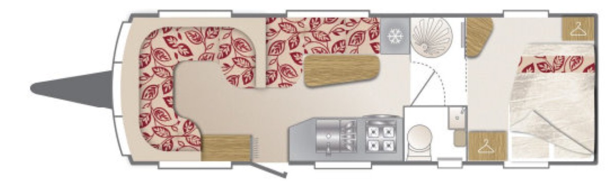 The Sycamore is the only six-berth option in the Bailey Retreat range