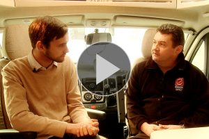 Alan Bateman (right) explains the advantages of the Aspire 265