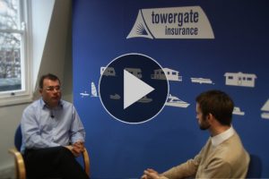 Edward Cross from Towergate Insurance (right) explains how to handle a caravan fire claim