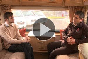 Richard Whitehead [right] of Elddis explains how the Xplore maintains its extensive storage space