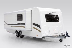 The Inos caravan by Fifth Wheel, one of the models which attracted demand from Europe.