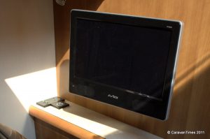 Thieves had their eyes set on TVs from the caravans raided