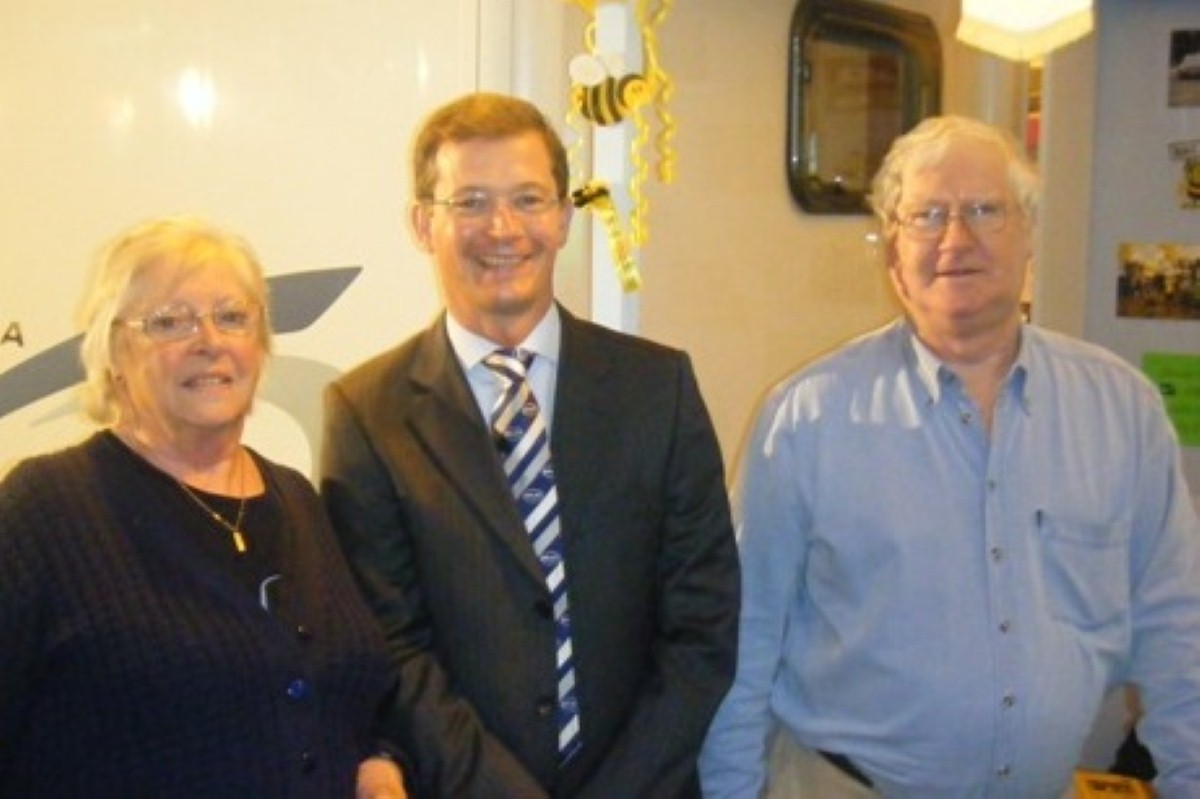 Simon Howard (centre), Managing Director of Bailey, with members of the BOCC