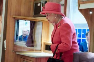 The Queen takes a look inside a Bailey Unicorn II Cadiz