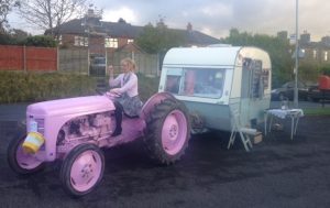 Polly the vintage caravan is available for weddings, tea parties and hen dos