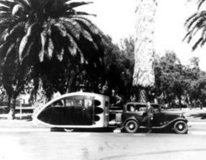 This teardrop trailer was built by Airstream in 1933