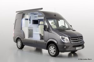 The eye-catching new caravan concept by German car manufacturers is being showcased at the Caravan Salon