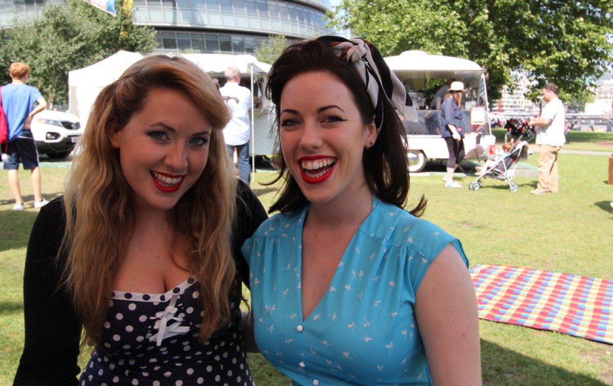 The two sisters preformed at the Caravan Club's pop-up caravan event in London in August