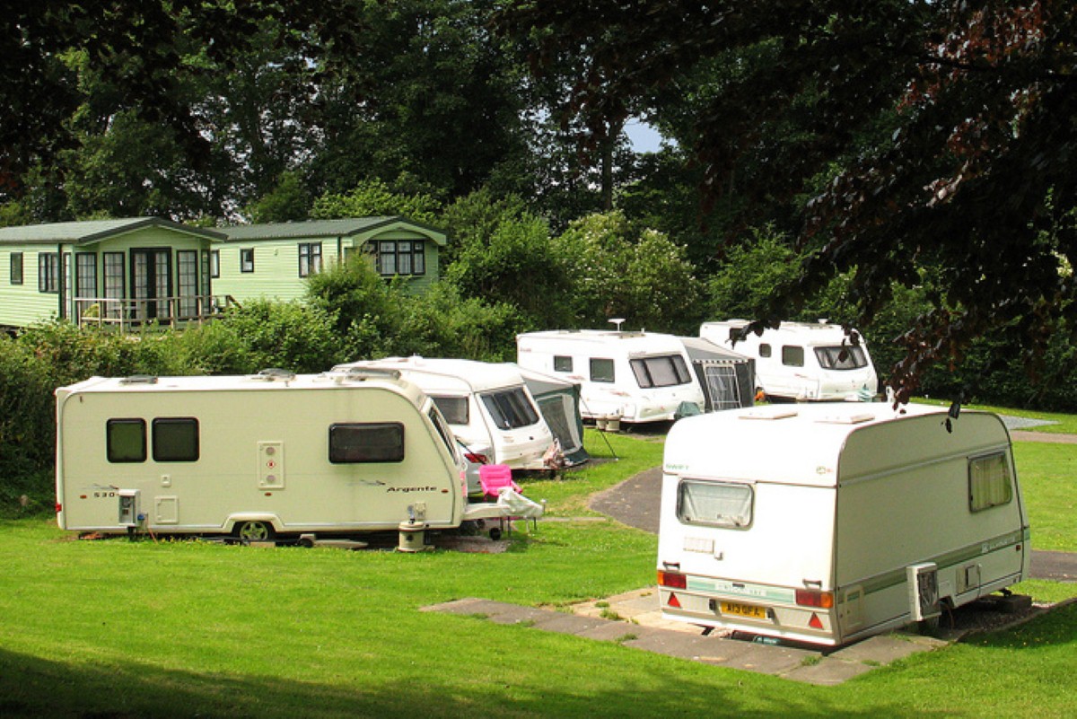 The site features touring and static caravan facilities