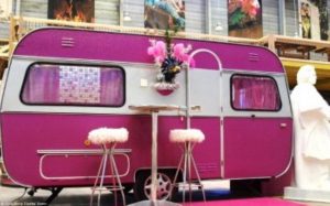 The retro caravans add life to the indoor caravan park