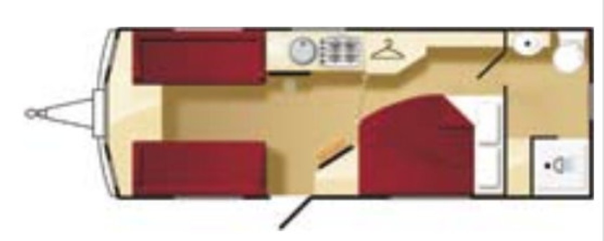 Elddis Avante 624 caravan layout