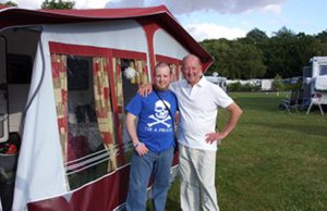 Jon (left) and Roy Fredrickson at CC Cheltenham Racecourse in 2011