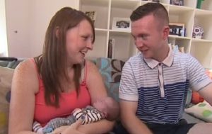 Ben Jones and Lauren Ryan are the proud parents of baby Benjamin, who was delivered while on a caravan holiday by his father