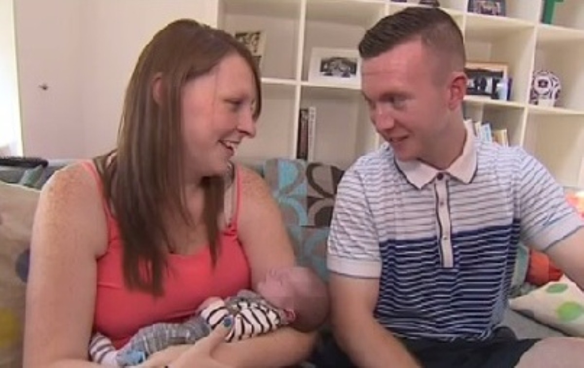 Ben Jones and Lauren Ryan are the proud parents of baby Benjamin, who was delivered while on a caravan holiday by his father