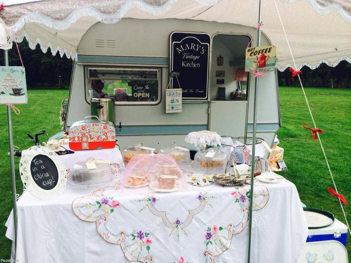 You can visit Mary's Vintage Kitchen at Sworders Field, Hertfordshire