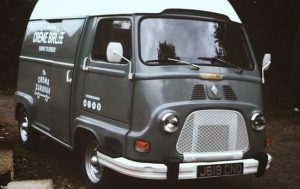 It may be grey, but the Crema Caravan is packed with custard yellows and orange zests