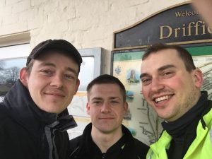 Shane (L) and Mike (R), are set for an epic bicycle ride for a worthy cause, organised by Martin Smith (centre)