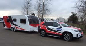 Team Bailey Racing will travel to their events with a Bailey caravan as a support vehicle