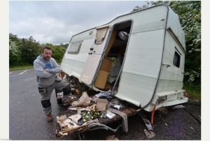 Paul Cooper bares the brunt of caravan dumping nightmare