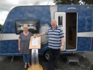Mr and Mrs Burge were the lucky winners of a new Compass Corona