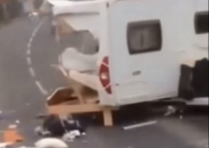A video of the worst crashes damages the reputation of caravanners