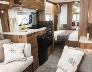 The Elddis Affinity 554 (above) and Affinity 550 will both feature a retractable bed creating additional floor space